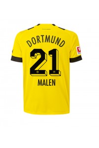 Fotbalové Dres Borussia Dortmund Donyell Malen #21 Domácí Oblečení 2022-23 Krátký Rukáv